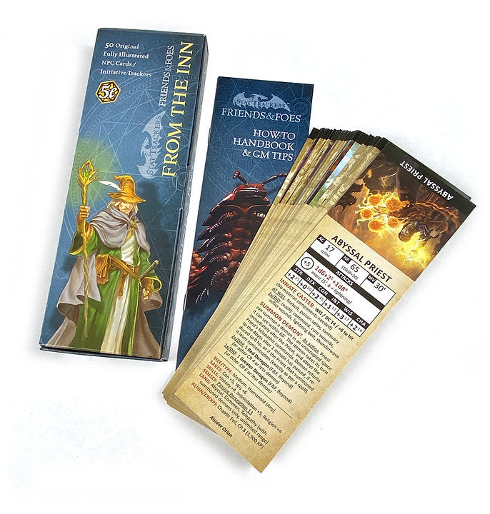 Stat Trackers 50 Original DND Cards 5E - Friends & Foes: From the Inn