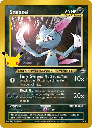 Sneasel (025/null) - Holofoil ME 30th Celebration Classic Collection - Classic Collection