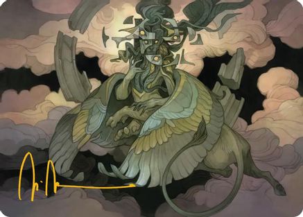 Sphinx of False Conclusions Art Card (Gold-Stamped Signature) (ASFRA-007) - Art Series: Reality Fracture