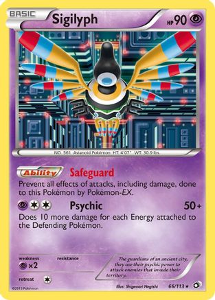 pokemon cards legendary treasures Black & White - Locate the scattered jewels of the Radiant Collection Sigilyph (66/113) [Black & White: