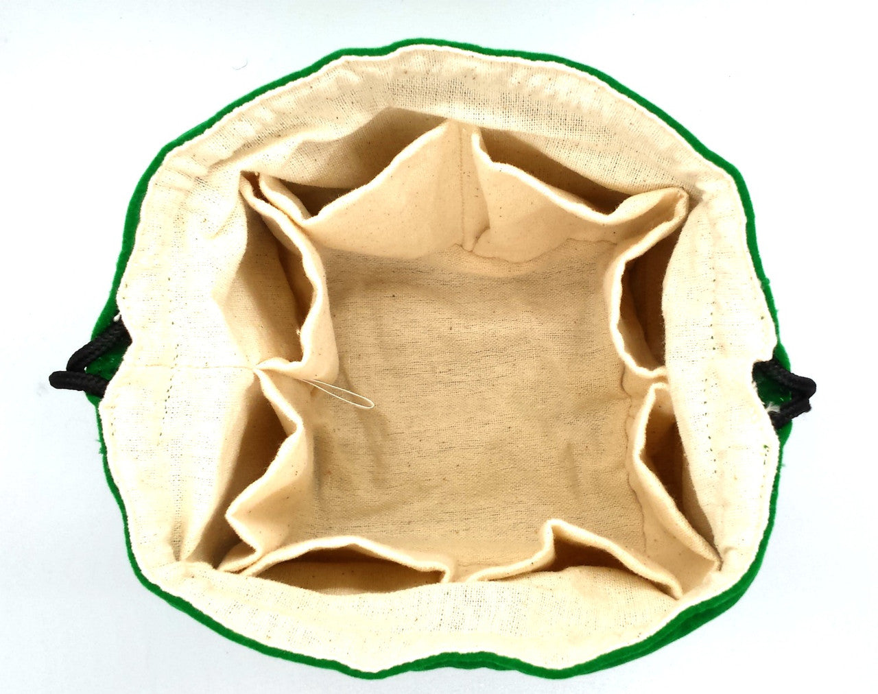 Old School Bag of Many Pouches RPG DnD Dice Bag: Green