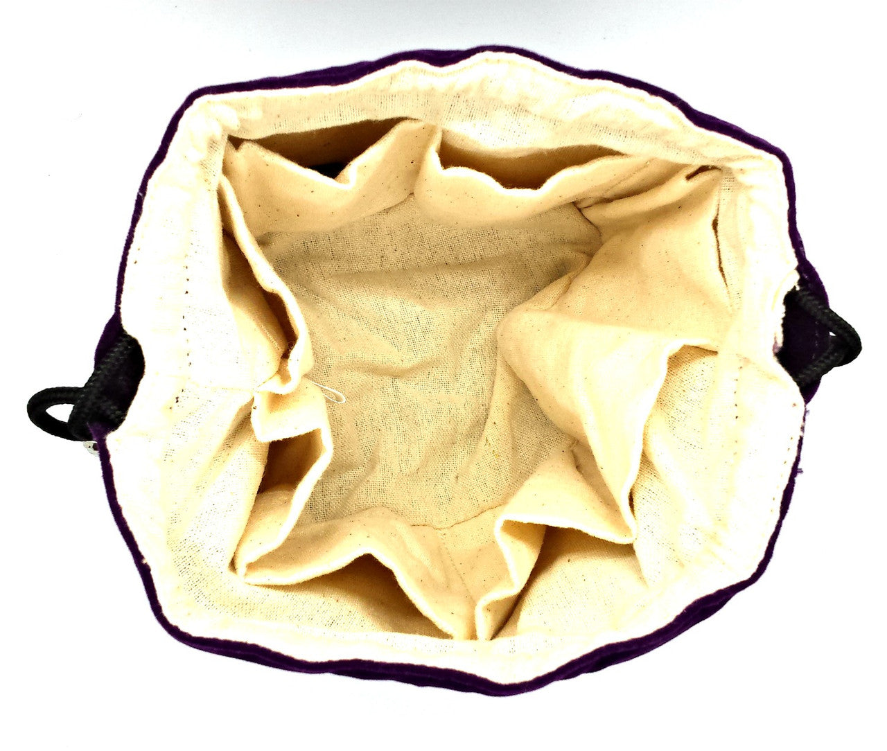 Old School Bag of Many Pouches RPG DnD Dice Bag: Purple