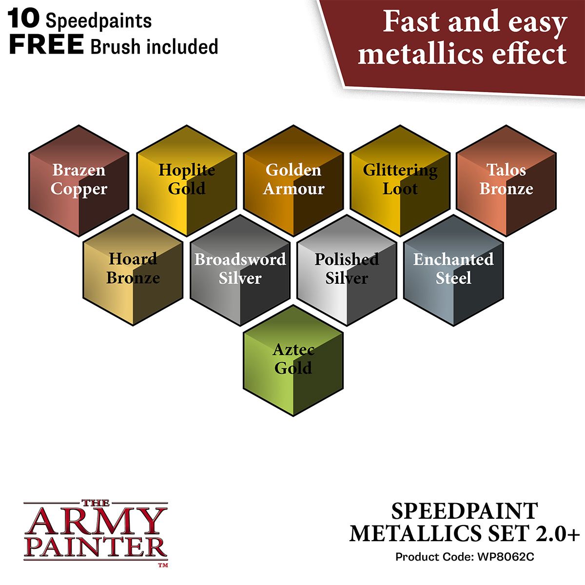 Army Painter: Warpaints SpeedPaint Metallics Set 2.0