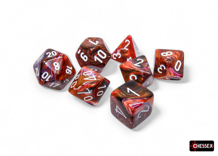 Chessex Dice Festive Symphony/white Polyhedral 7-Dice Set