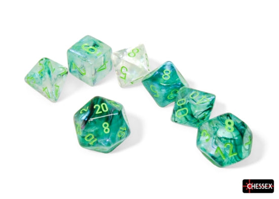 Chessex Dice Borealis Kelp/light green Luminary Polyhedral 7-Dice Set