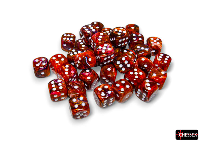 Chessex Festive: 12MM D6 Symphony/White (36)