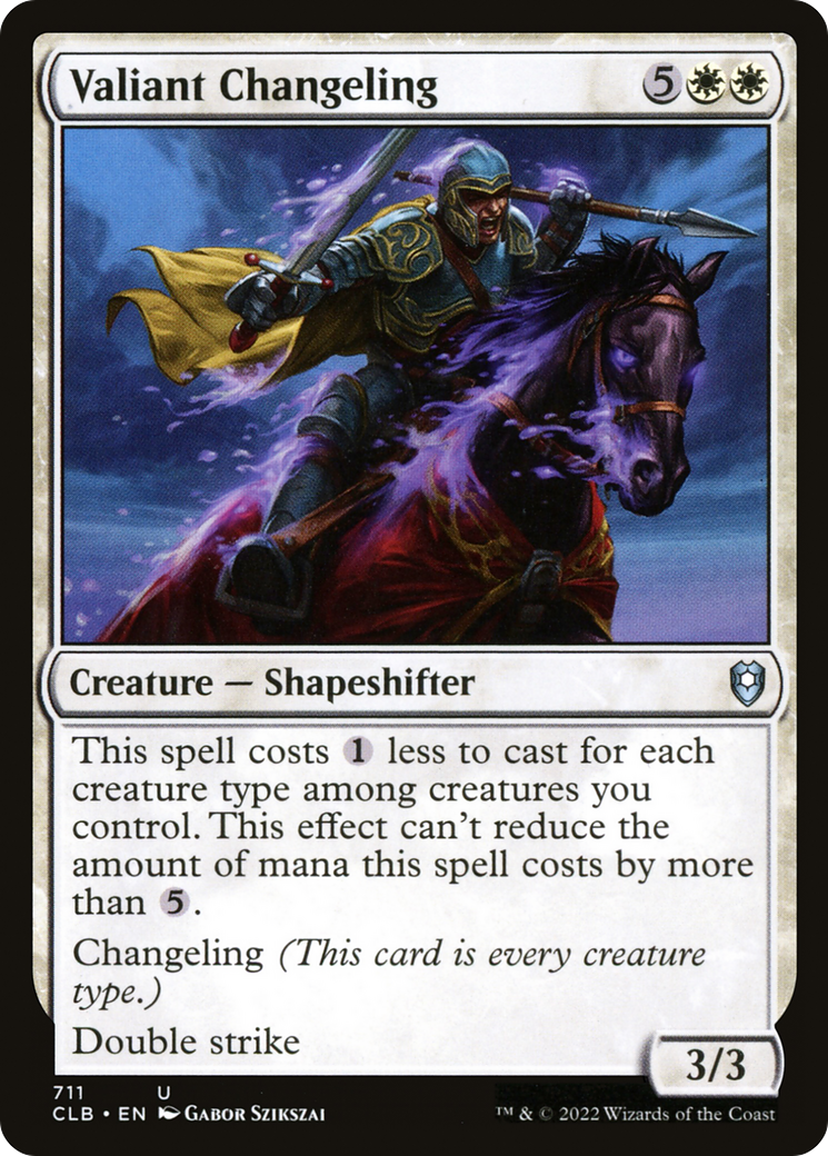 Valiant Changeling [Commander Legends: Battle for Baldur's Gate]