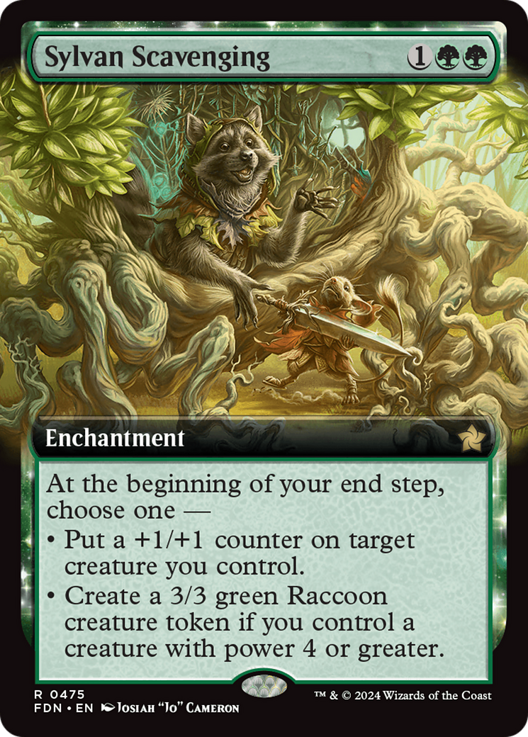 Sylvan Scavenging (FDN-475) - Foundations: (enchantment, Extended Art) Foil