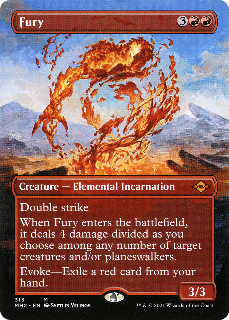 Fury (Borderless Alternate Art) [Modern Horizons 2]