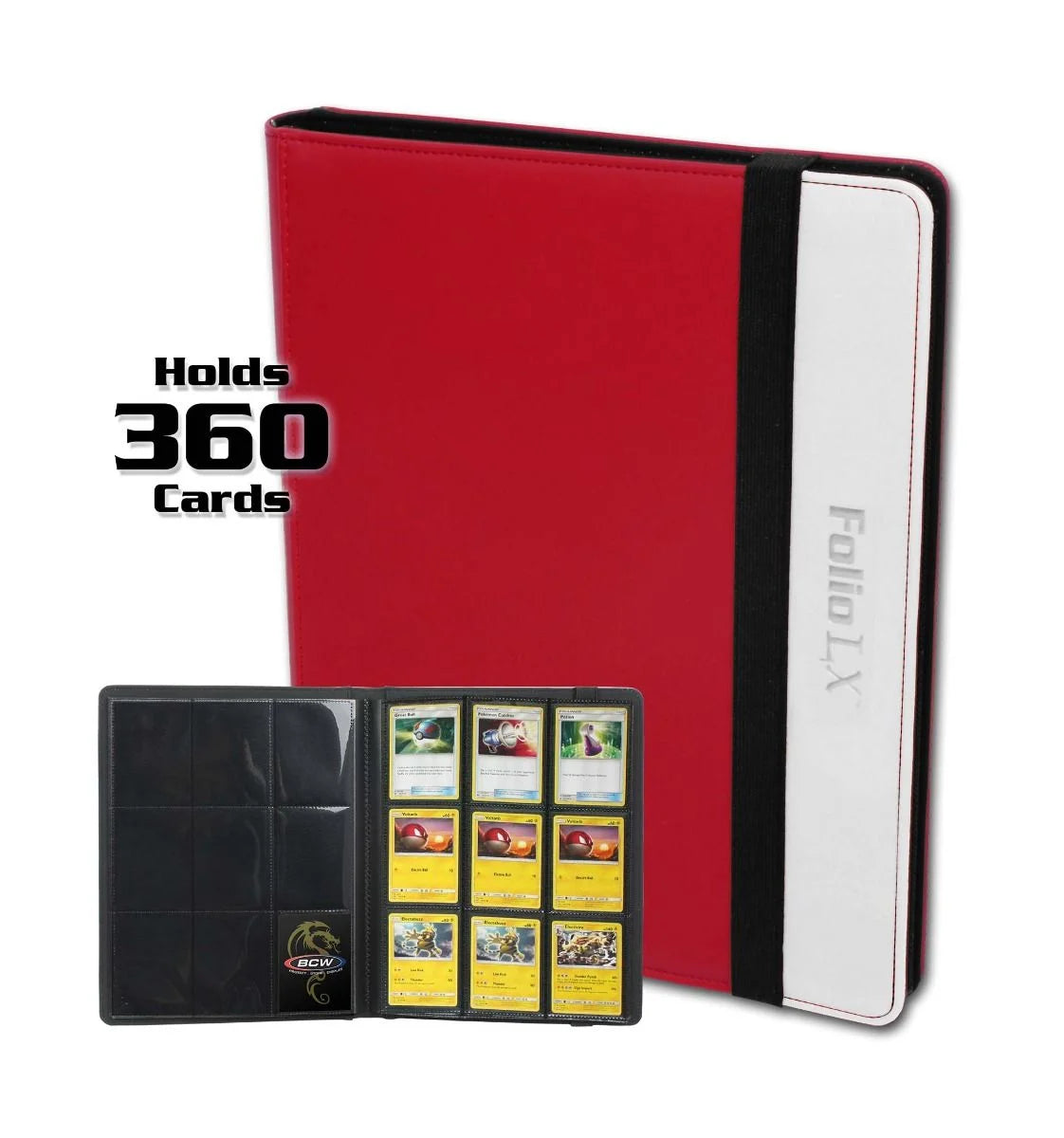 BCW Folio LX 9 Pocket Binder - Red/White