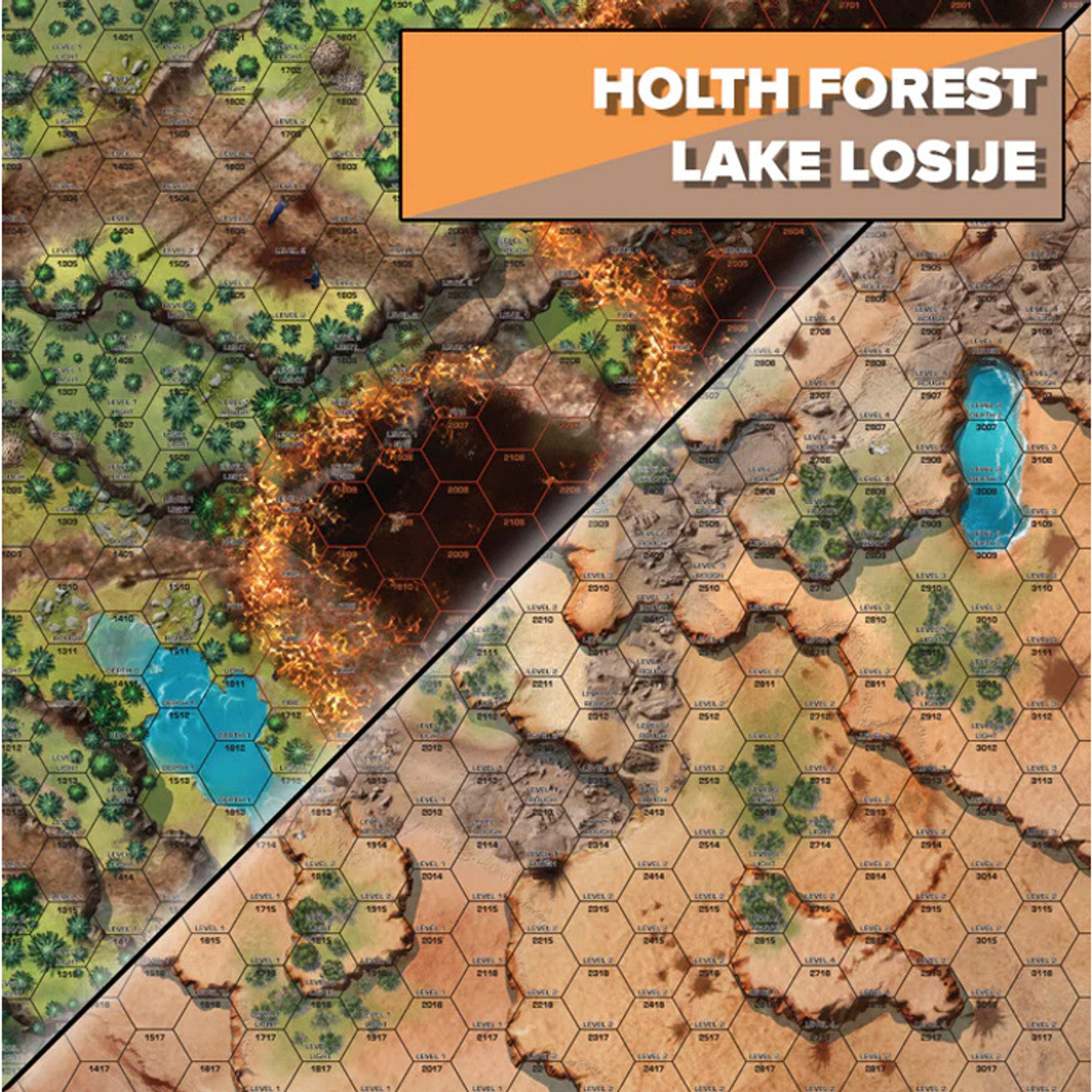 BattleTech - Tukayyid: Holth Forest/Lake Losiije Battlemat