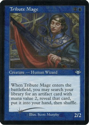 Tribute Mage (Retro Foil Etched) [Modern Horizons]