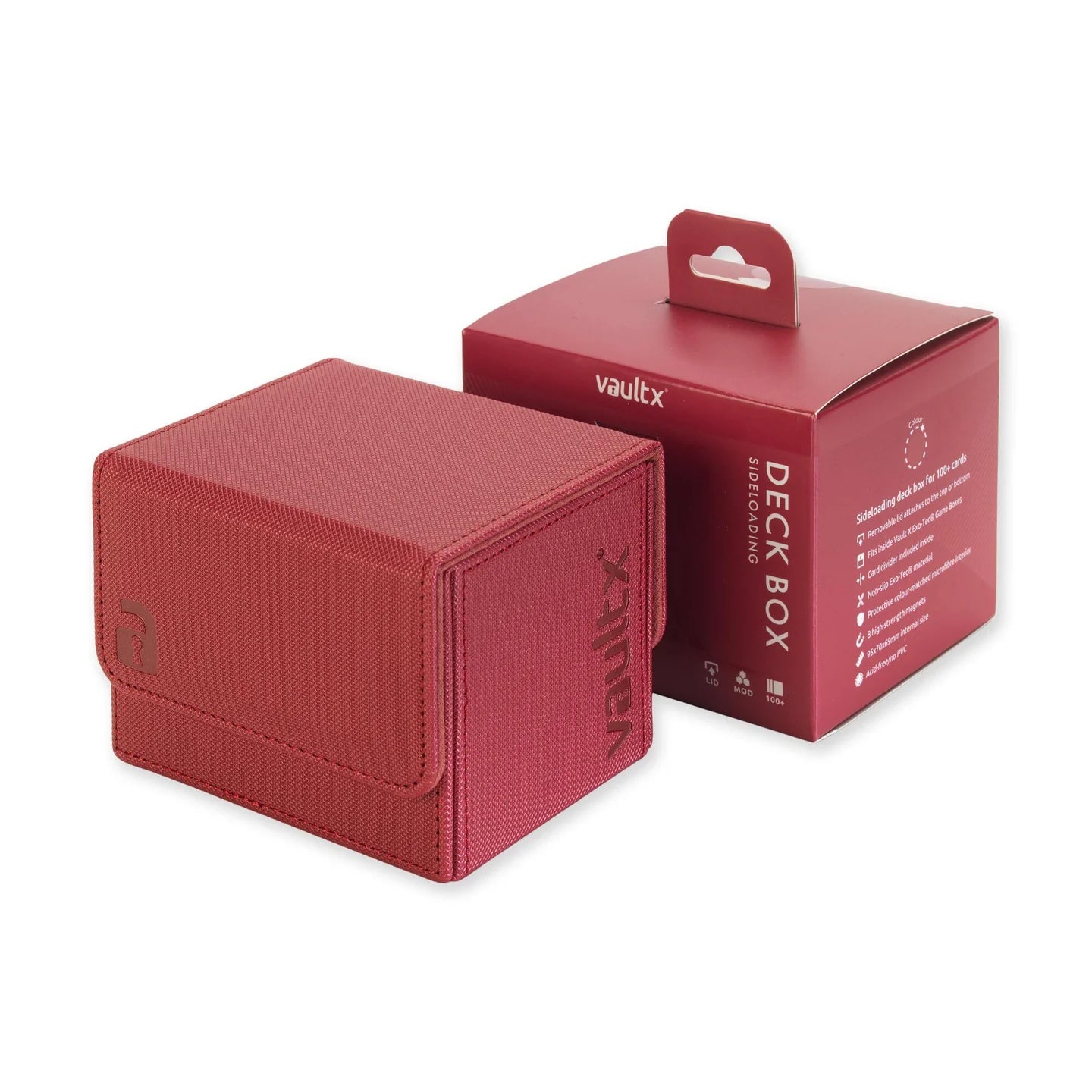 Vault X: Sideloading Deck Box 100+ - Metalltic Red