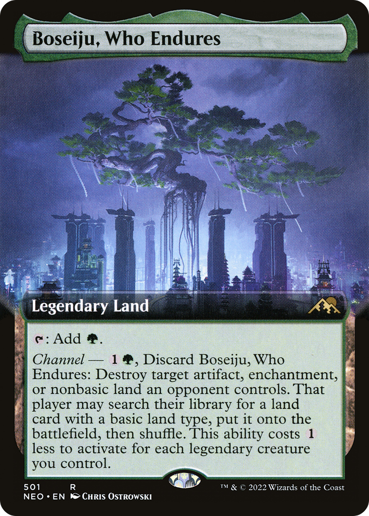 Boseiju, Who Endures (Extended Art) [Kamigawa: Neon Dynasty]