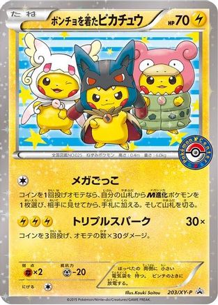 Poncho-wearing Pikachu -P - Holofoil XY Promos - Promo