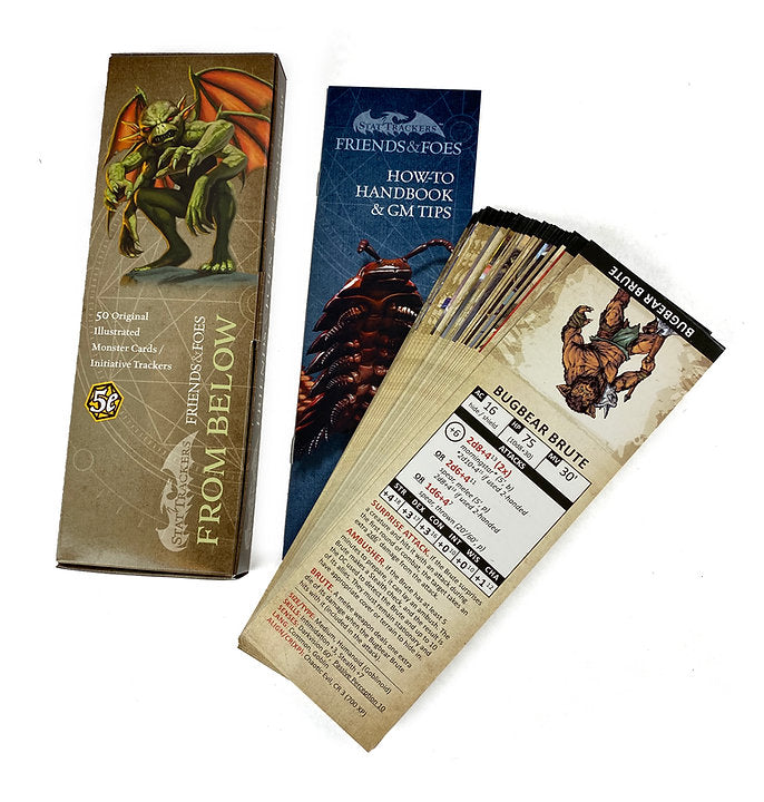 Stat Trackers 50 Original DND Cards 5E - Friends & Foes: From Below