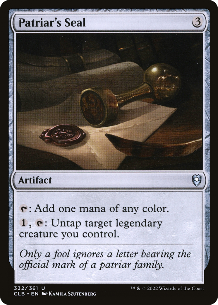 Patriar's Seal [Commander Legends: Battle for Baldur's Gate]