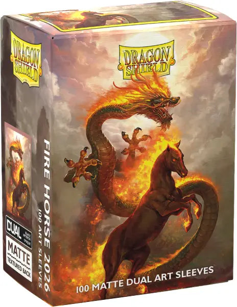 Dragon Shield Sleeves - Fire Horse Matte Dual Art (100)
