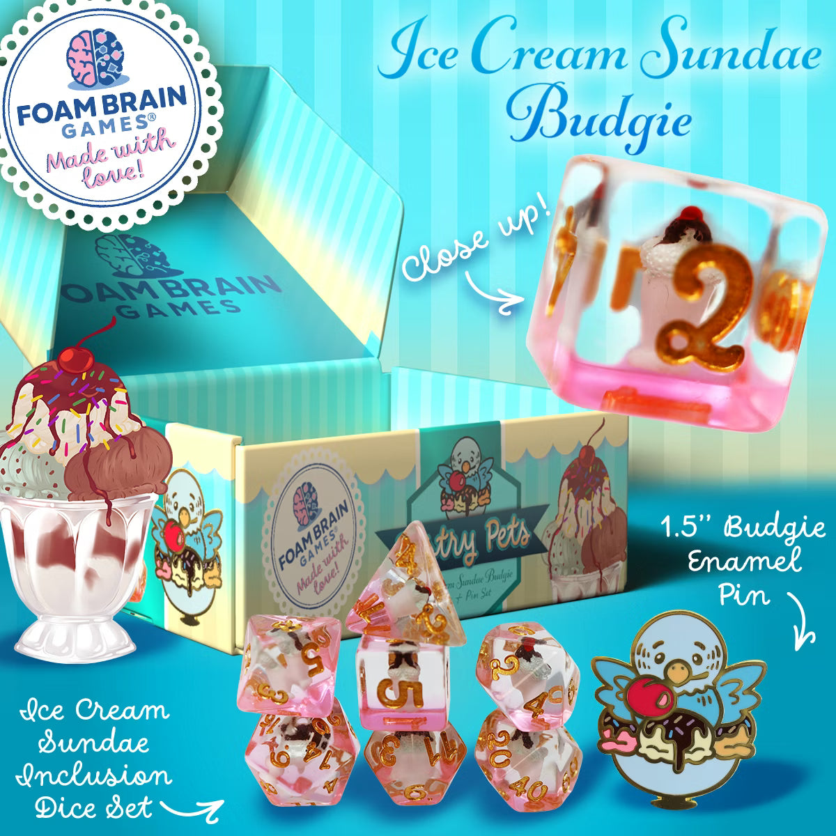 Foam Brain Games: Pastry Pets - Ice Cream Sundae Budgie