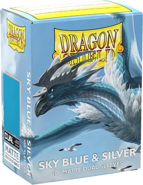 Dragon Shield: Standard 100ct Sleeves - Sky Blue & Silver (Dual Matte)