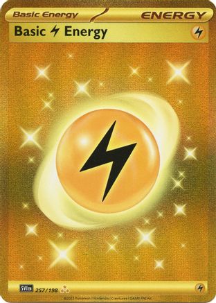 Basic Lightning Energy (257/198) - Holofoil SV01 Scarlet & Violet Base Set - Hyper Rare
