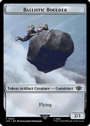Ballistic Boulder // Food (0022) Double-Sided Token (Surge Foil) [The Lord of the Rings: Tales of Middle-Earth Tokens]