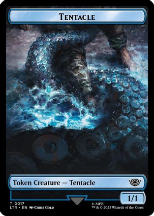 Tentacle // Food (0022) Double-Sided Token (Surge Foil) [The Lord of the Rings: Tales of Middle-Earth Tokens]