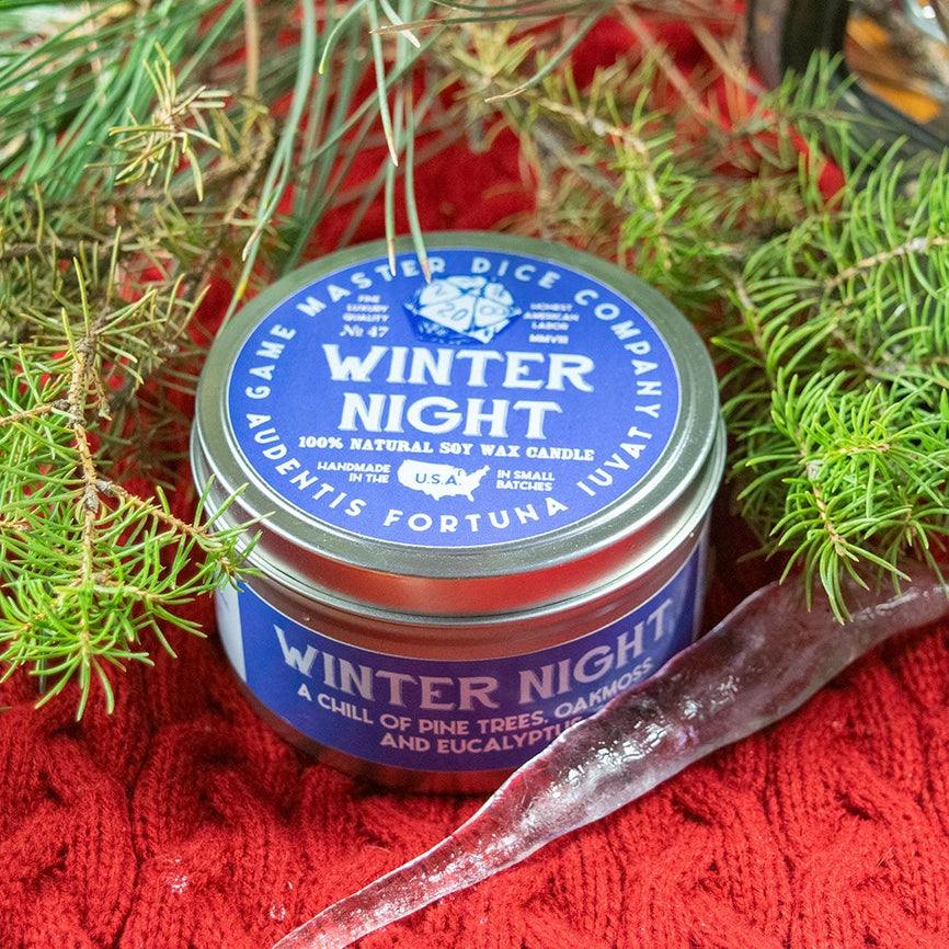 Game Master Dice Candle - Winter Night (8 oz.)