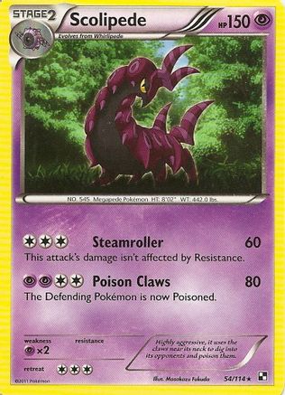 Scolipede (Cracked Ice Holo) (054/114) - Holofoil Blister Exclusives - Holo Rare