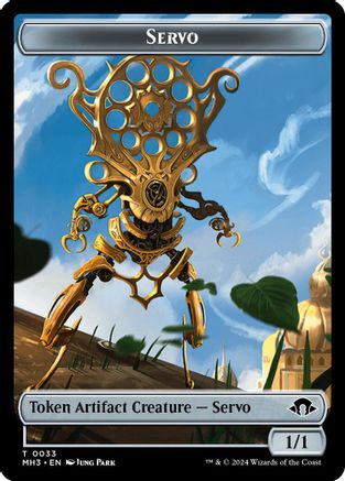 Servo // Phyrexian Golem Double-Sided Token [Modern Horizons 3 Tokens]