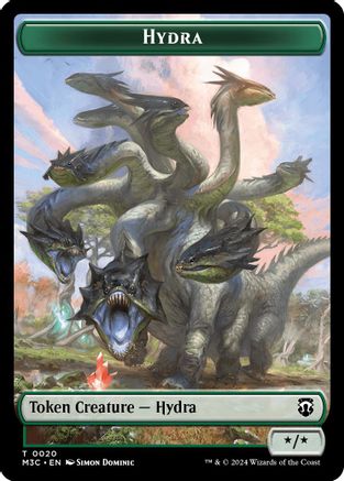 Hydra (Ripple Foil) // Boar Double-Sided Token [Modern Horizons 3 Commander Tokens]