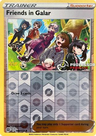 Friends in Galar (2022) (140/172) - Reverse Holofoil Professor Program Promos - Uncommon