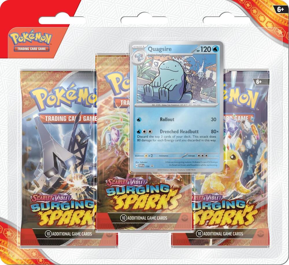 Pokemon Surging Sparks 3 Pack Blister