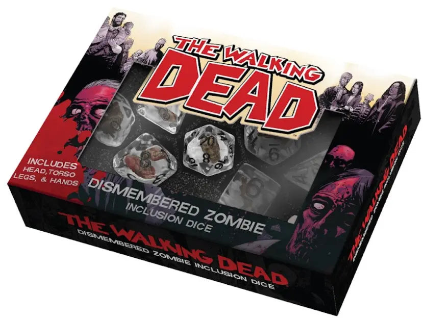 The Walking Dead Dismembered Zombie Resin Polyhedral Dice Set
