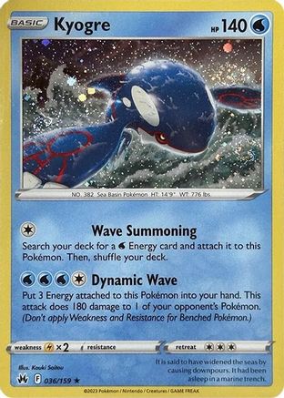 Kyogre (Pixel Holo) (036/159) - Holofoil Miscellaneous Cards & Products - Holo Rare