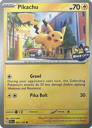Pikachu (Rain City Showcase) (062/null) Miscellaneous Cards & Products - Promo