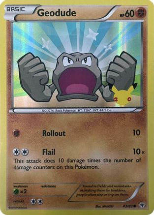 Geodude (Stamped) (043/083) - Holofoil Generations - Promo