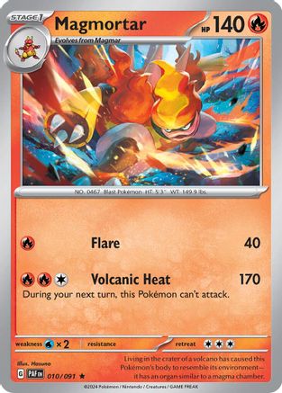 Magmortar (Paldean Fates) (010/091) Deck Exclusives - Rare