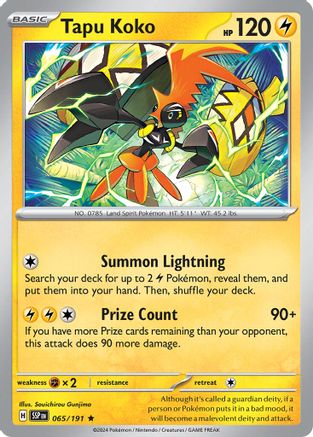 Tapu Koko (065/191) Deck Exclusives - Promo