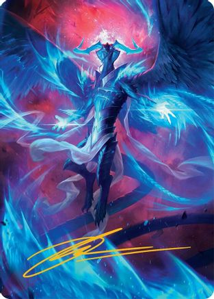 Ugin, Eye of the Storms Art Card (48/54) (Gold-Stamped Signature) [Tarkir: Dragonstorm Art Series]