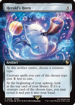 Herald's Horn (Extended Art) [FINAL FANTASY Commander Promos]