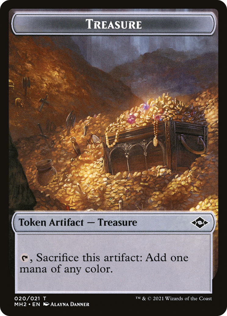 Treasure Token (20) [Modern Horizons 2 Tokens]