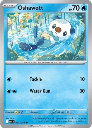 Oshawott (021/086) - Holofoil SV White Flare - Common