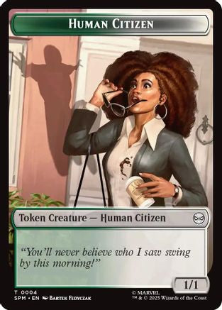 Human Citizen // Treasure Double-Sided Token [Marvel's Spider-Man Tokens]