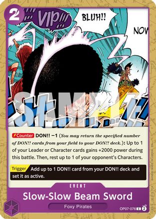 Slow-Slow Beam Sword (Reprint) [Premium Booster -The Best- Vol. 2]