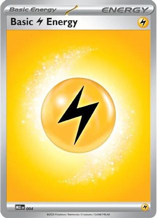 Basic Lightning Energy (004) - Reverse Holofoil MEE Mega Evolution Energies - Common