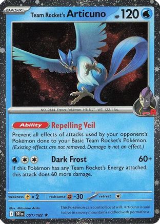 Team Rocket's Articuno (Cosmos Holo) (051/182) - Holofoil Miscellaneous Cards & Products - Promo