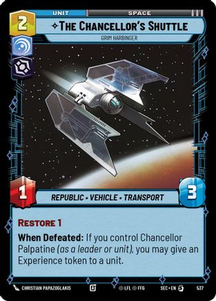 The Chancellor's Shuttle - Grim Harbinger (Foil) (537) - Secrets of Power Foil