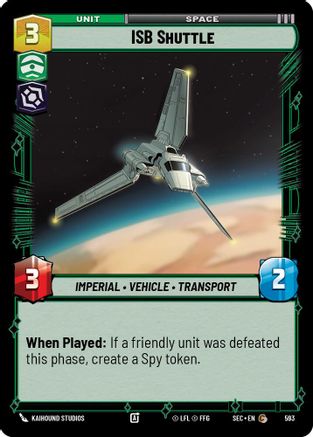 ISB Shuttle (Foil) (593) - Secrets of Power Foil