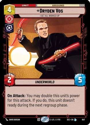 Dryden Vos - I Get All Worked Up (Foil) (647) - Secrets of Power Foil